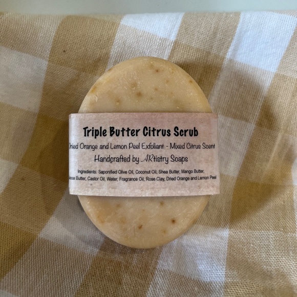 Handmade Soap Triple Butter Citrus Scrub - Picture 1 of 2